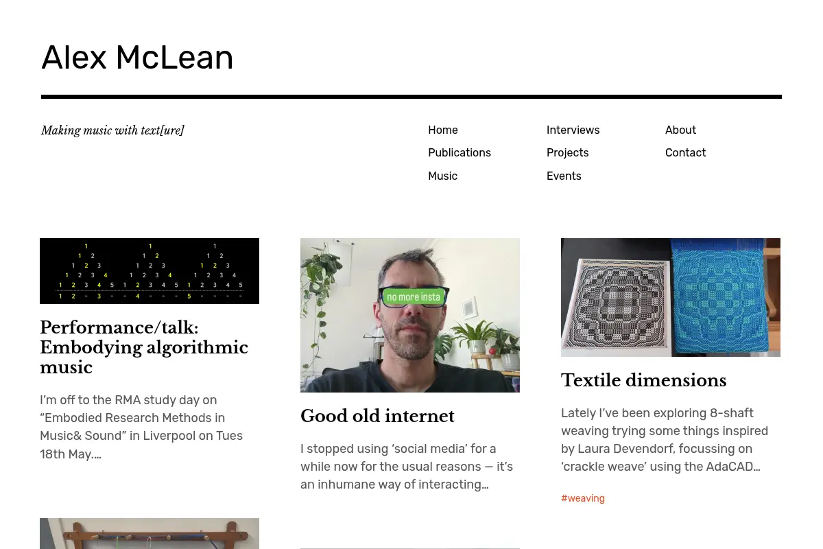 Alex McLean – Making music with text[ure]