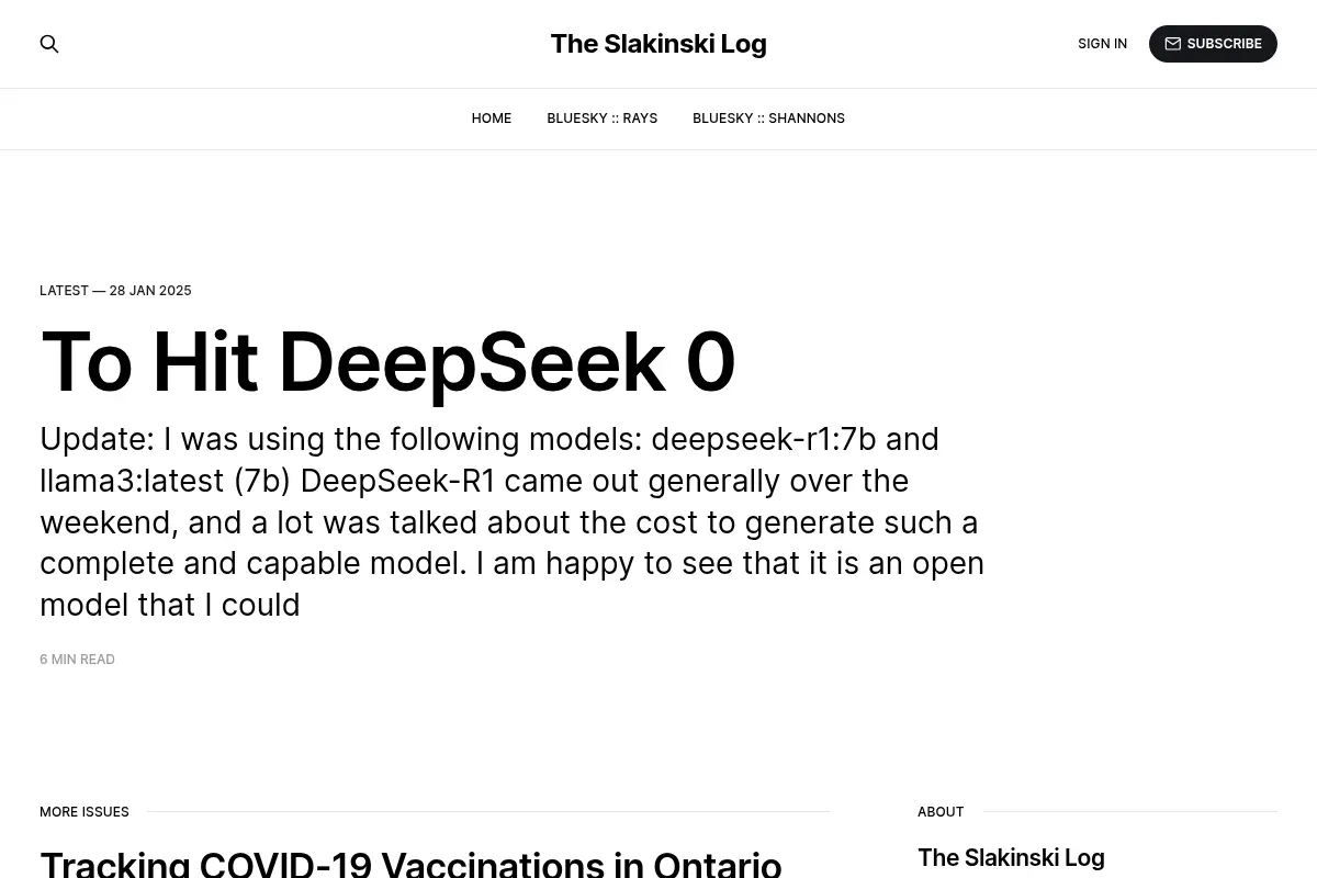 The Slakinski Log