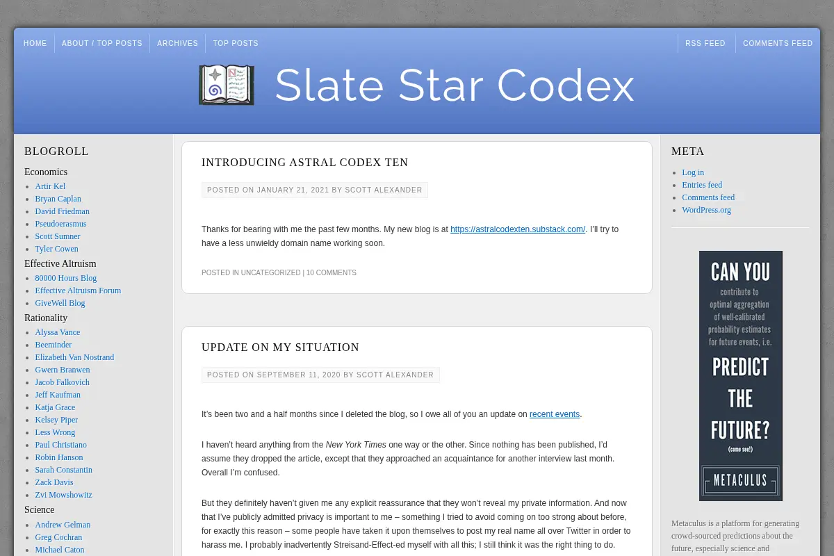 Slate Star Codex