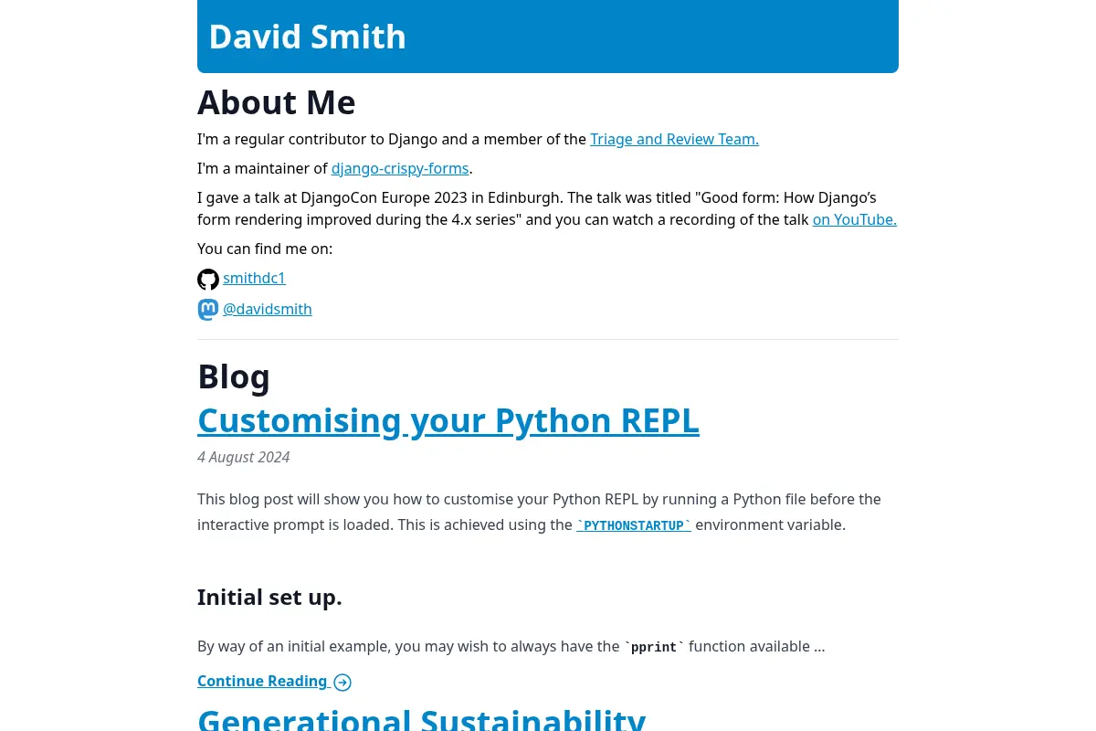 David Smith's Blog