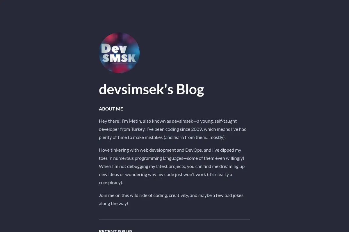devsimsek's Blog
