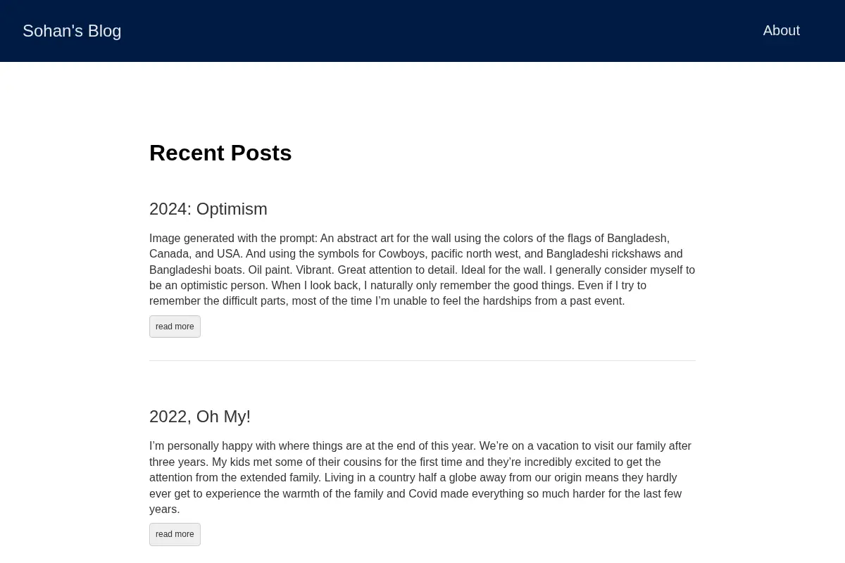 Sohan's Blog