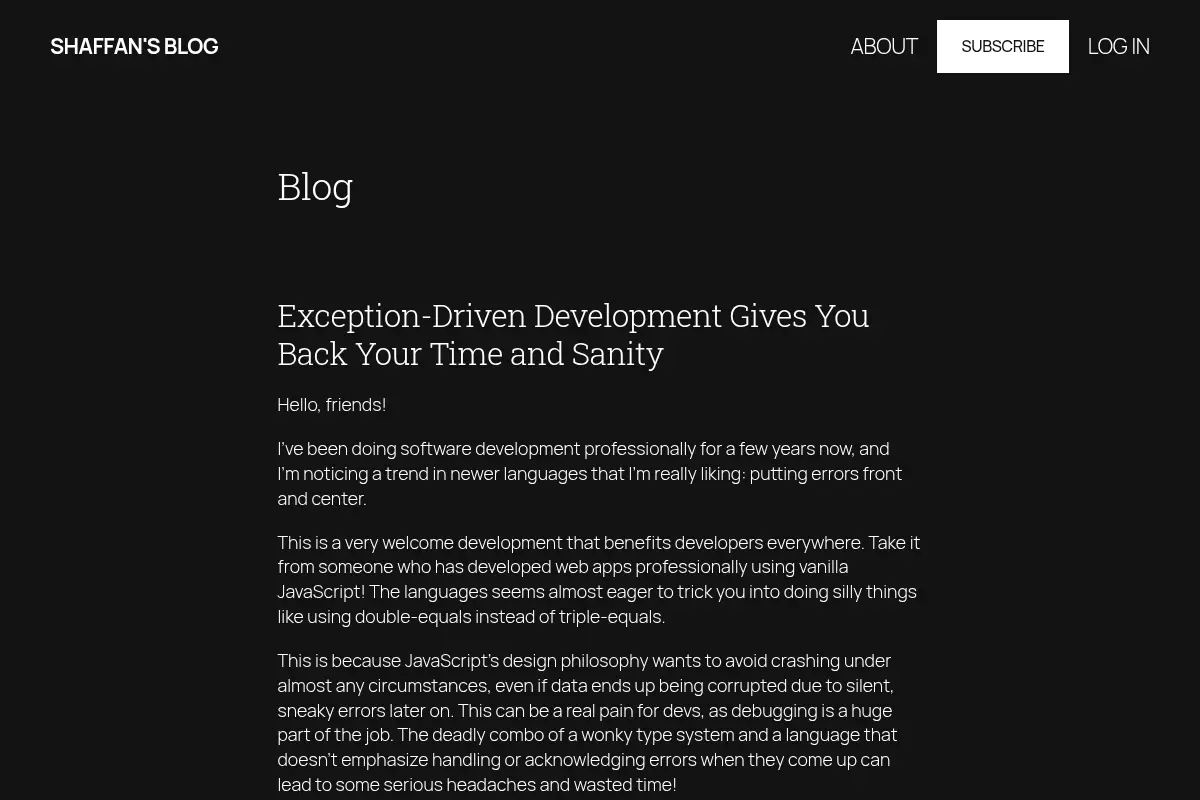 Shaffan's Blog