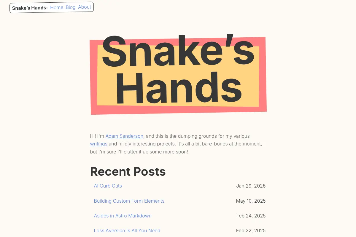 Snake's Hands