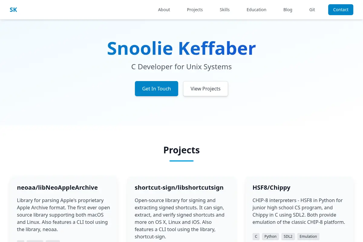 Snoolie Keffaber | C Developer