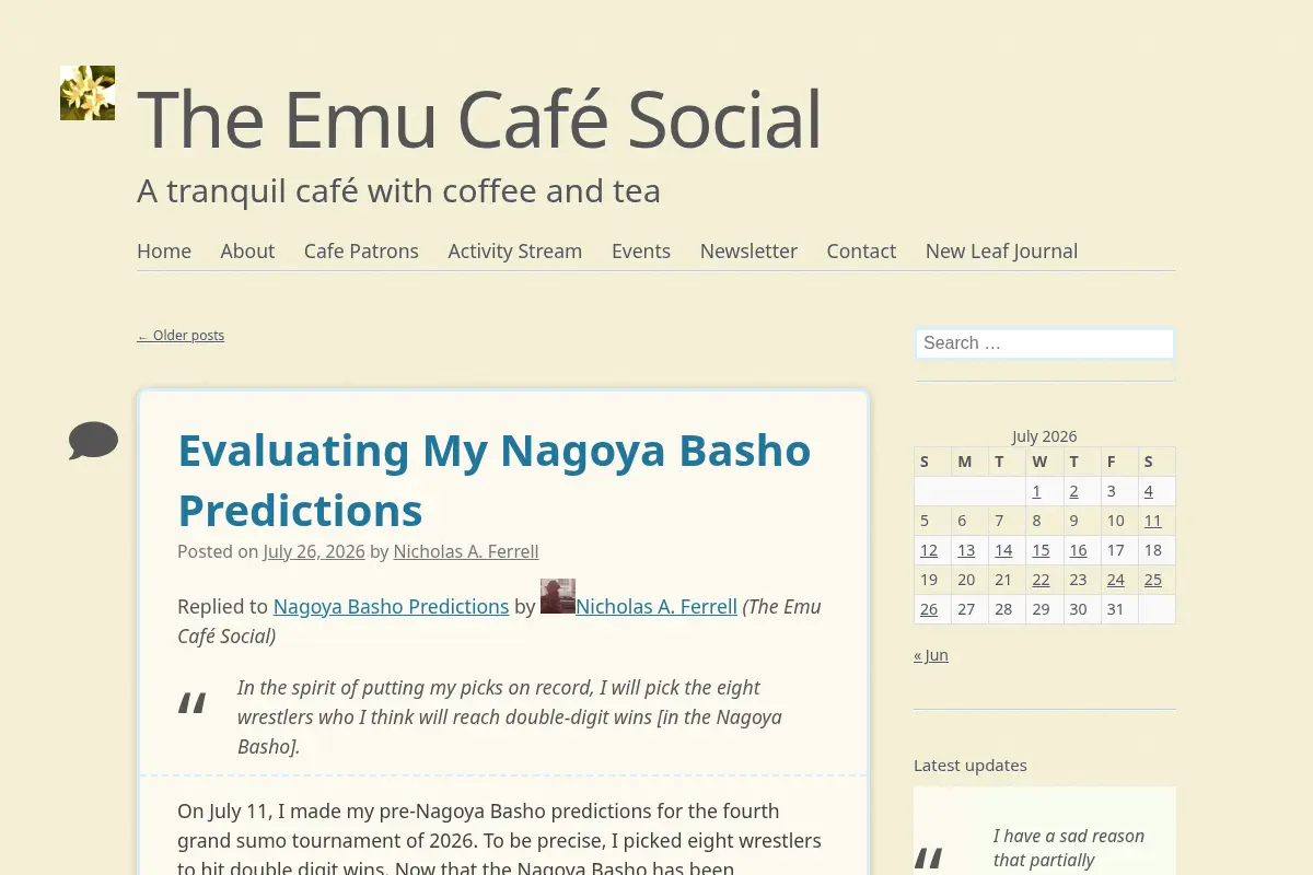 The Emu Café Social