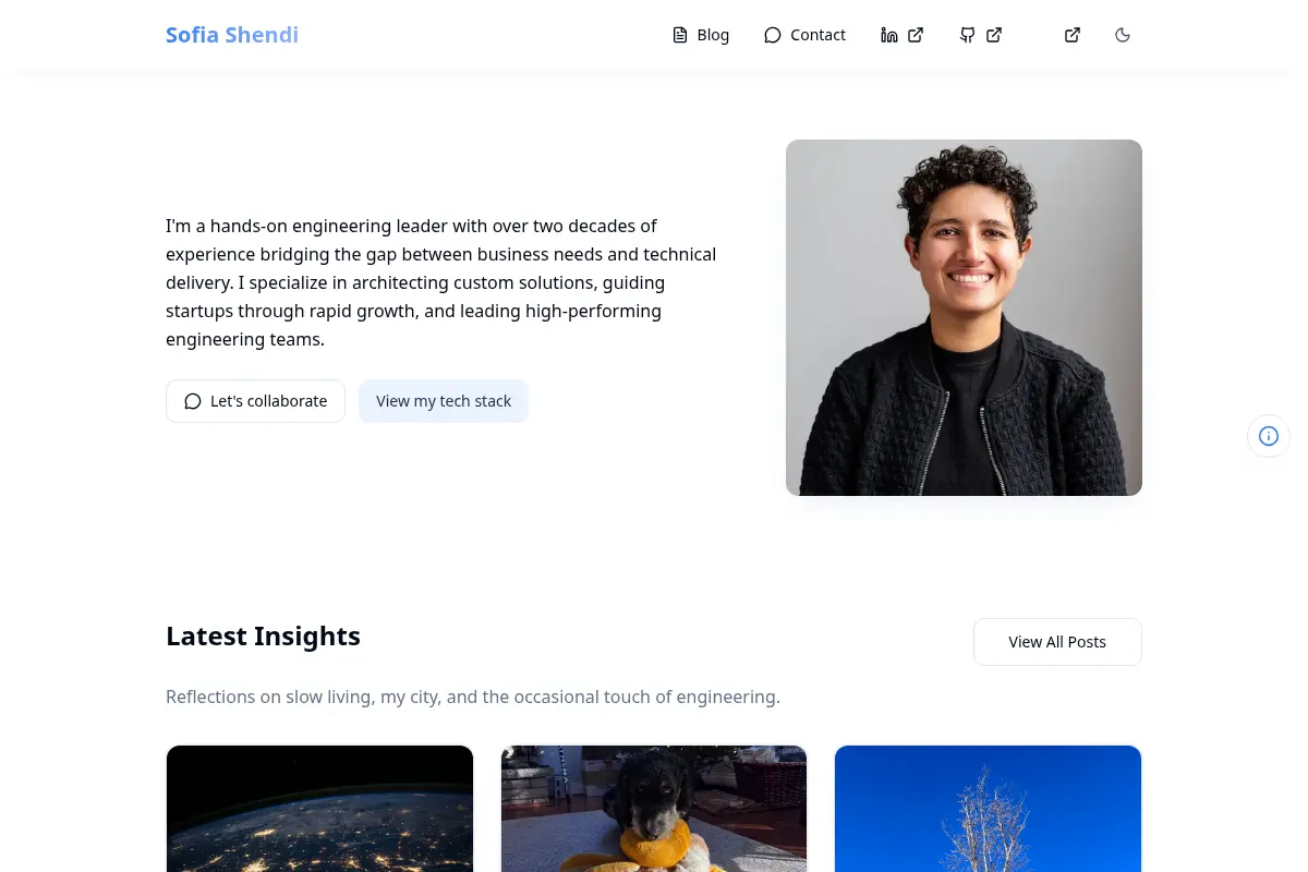 Sofia Shendi | Engineering Leader & Full-Stack Engineer