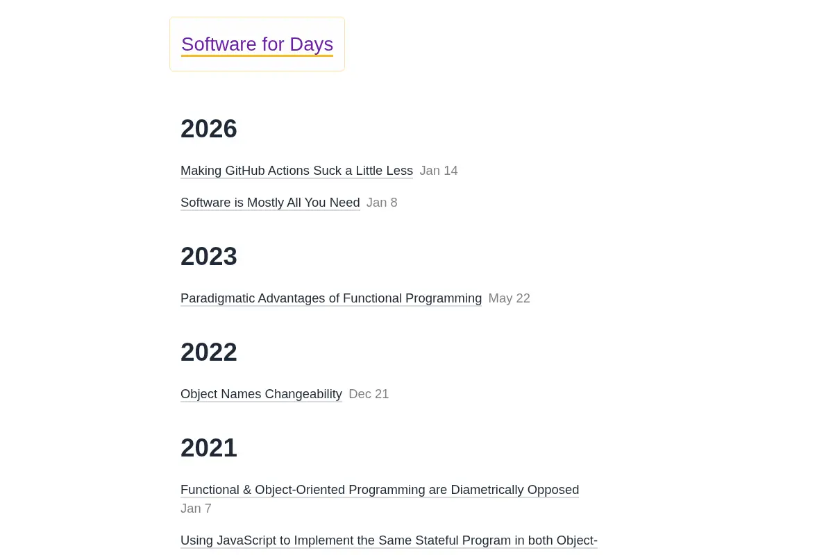 Software for Days | AI, Functional Programming & Philosophy