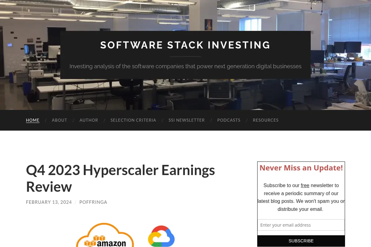 Software Stack Investing