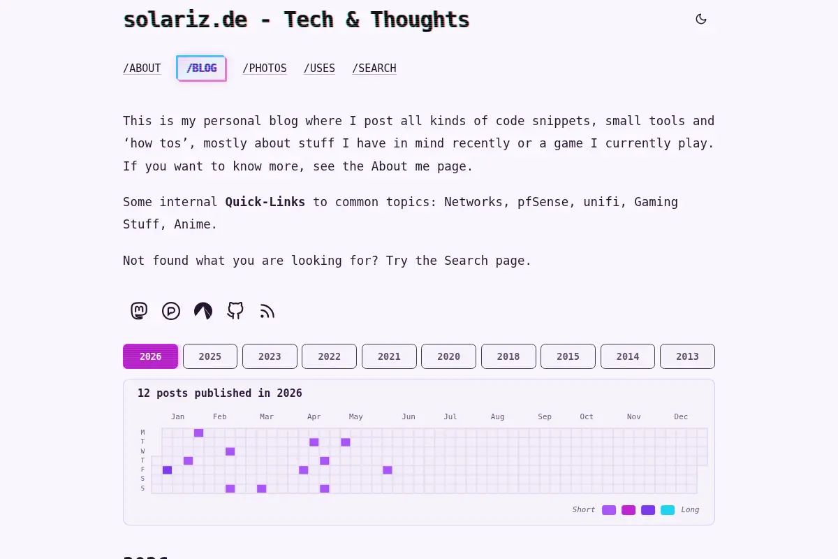 solariz.de - Tech & Thoughts