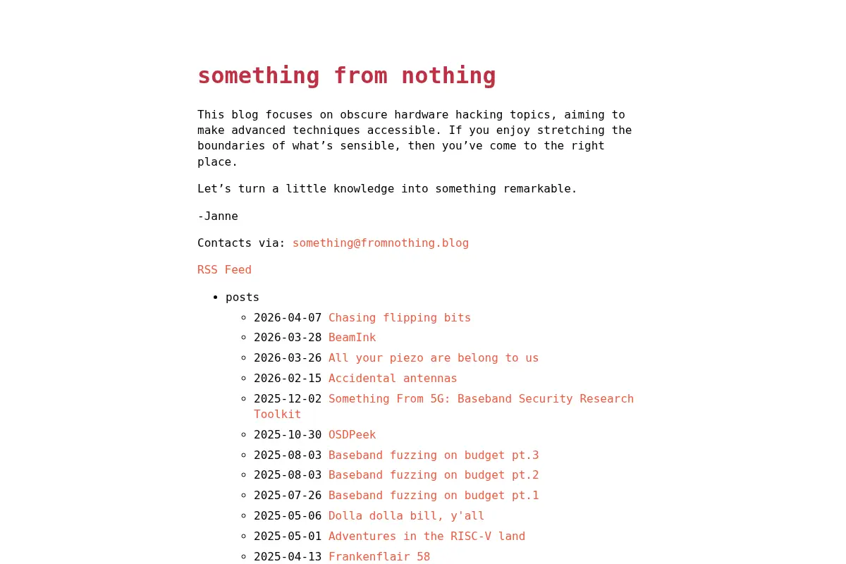 something from nothing