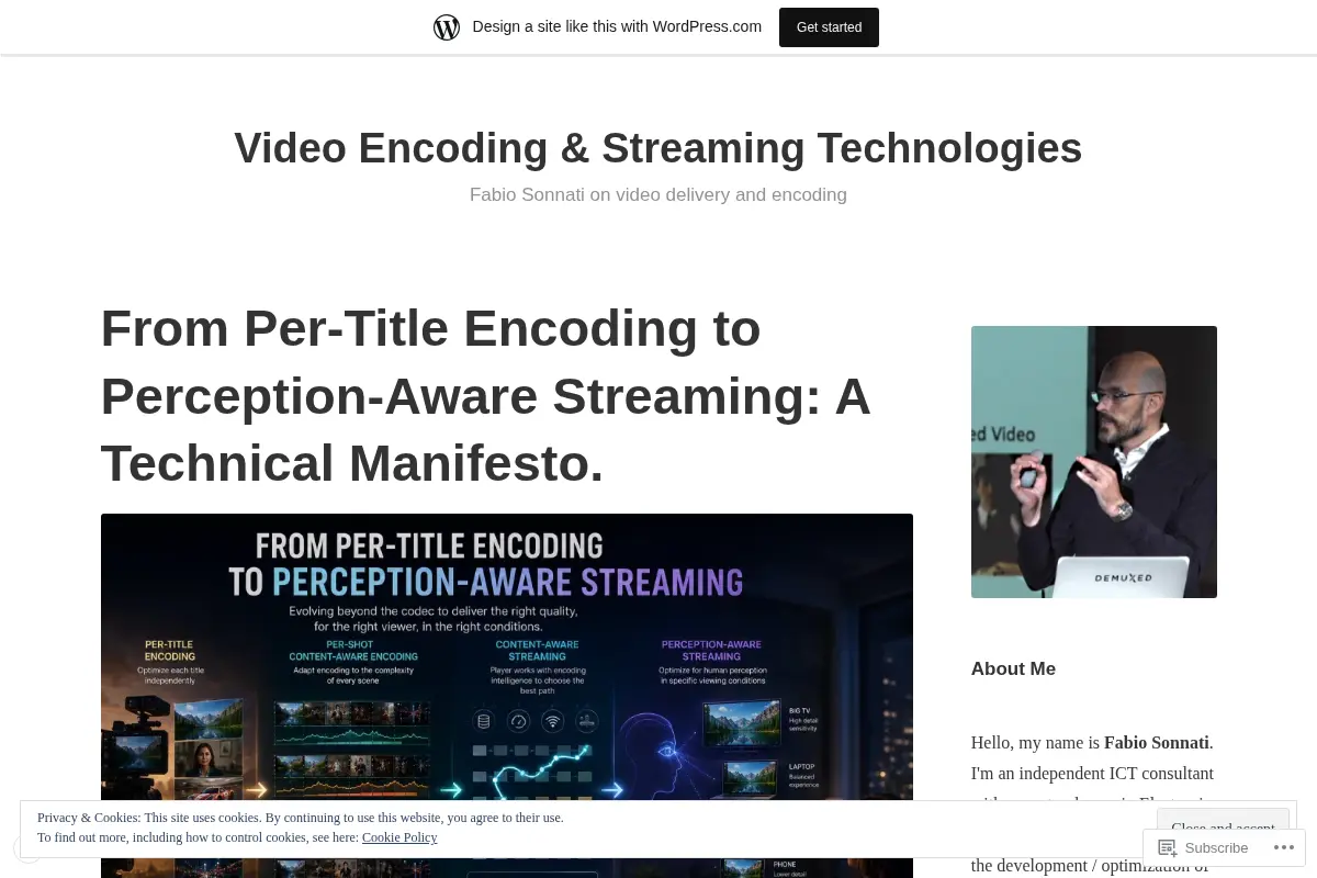 Video Encoding & Streaming Technologies – Fabio Sonnati on video delivery and encoding