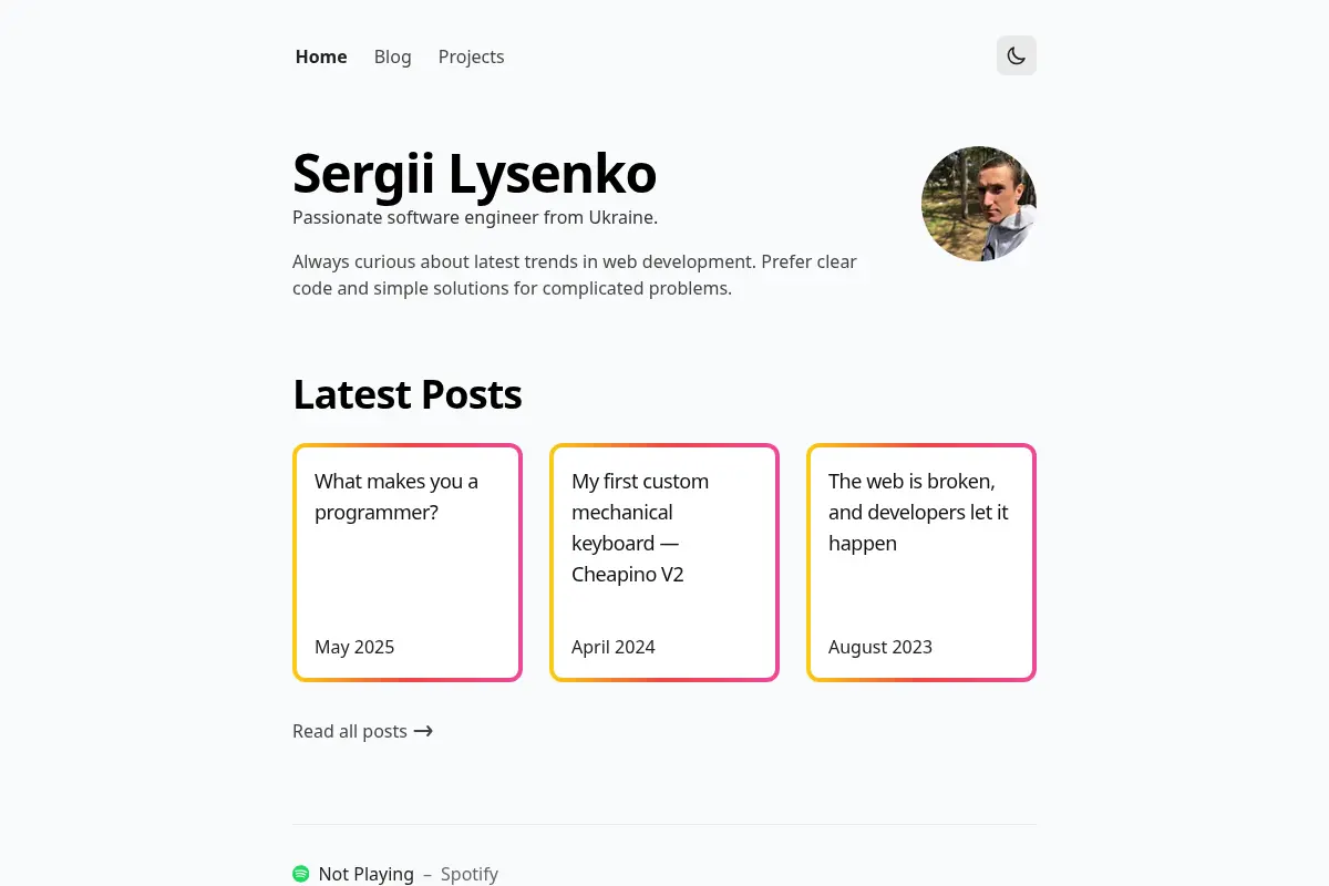 Sergii Lysenko – software engineer