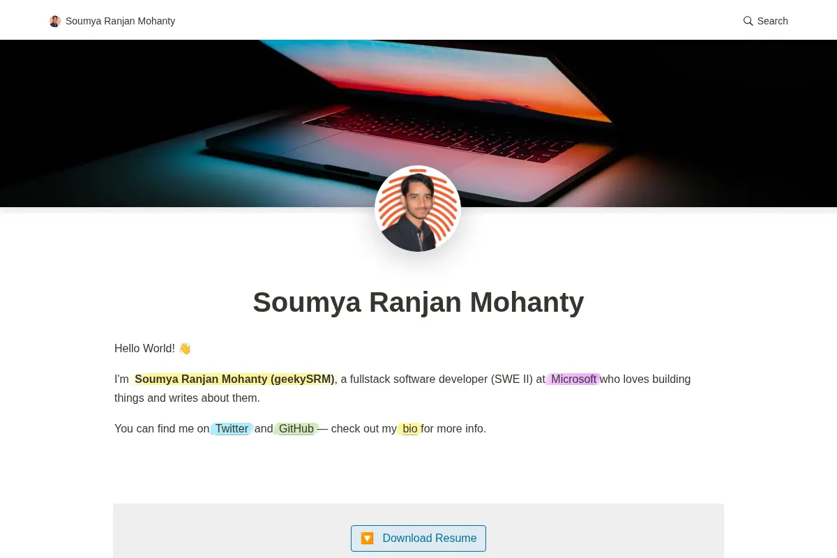 Soumya Ranjan Mohanty