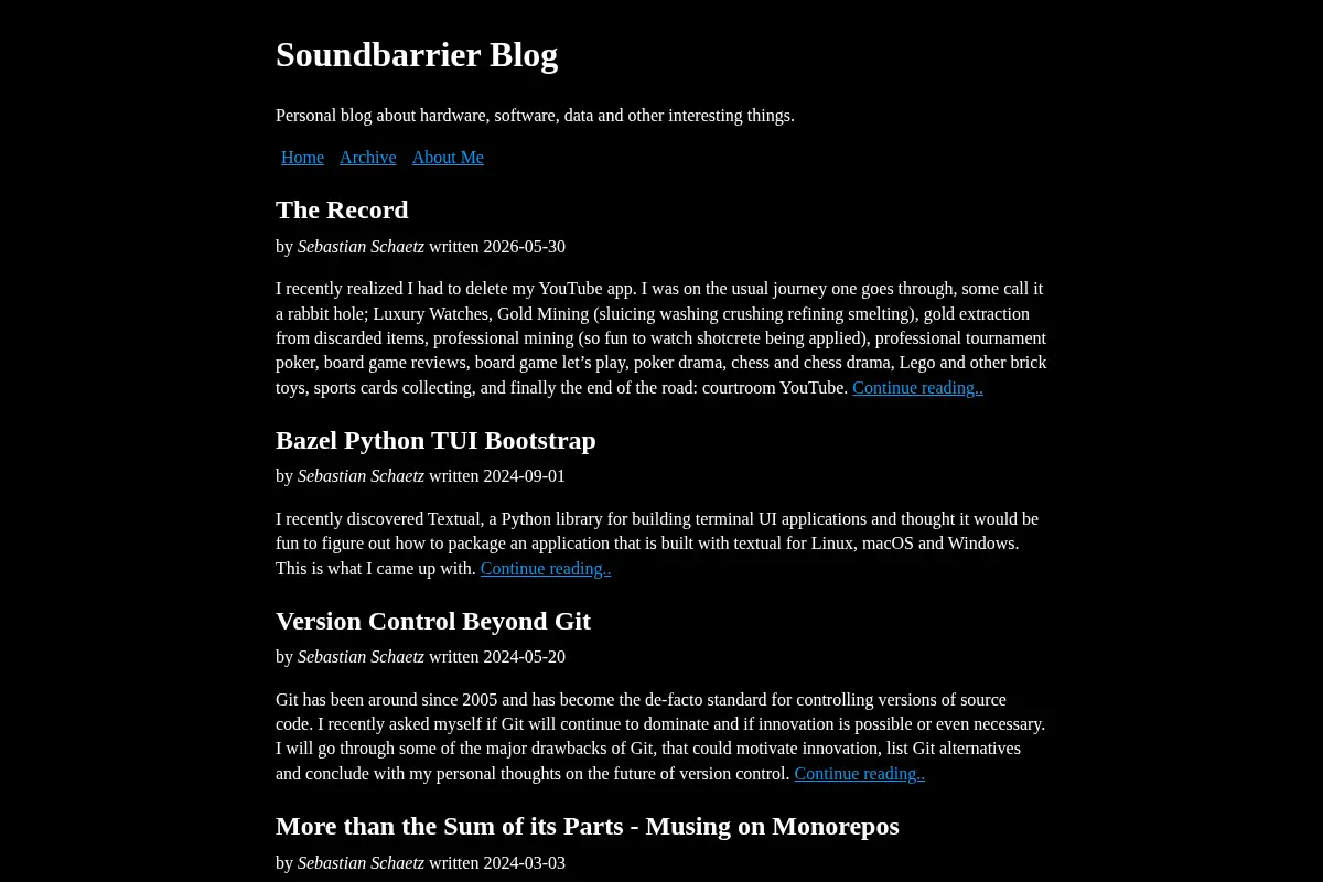 Soundbarrier Blog