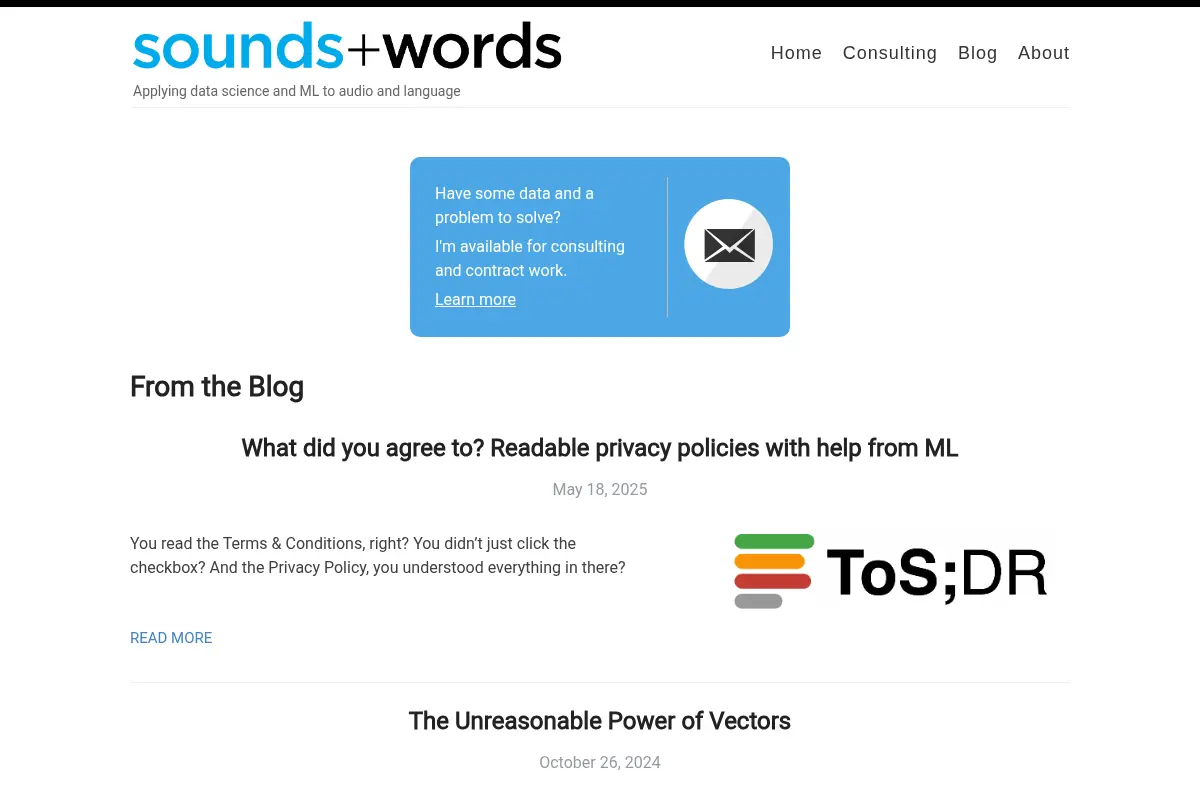 Sounds and Words