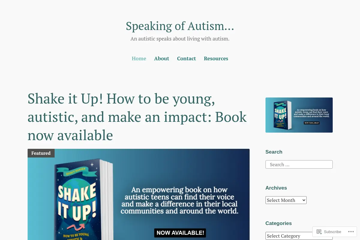 Speaking of Autism…