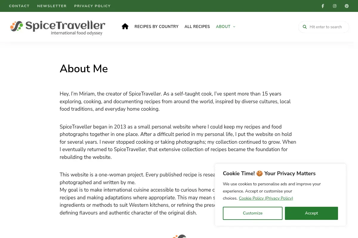 SpiceTraveller – International Recipes
