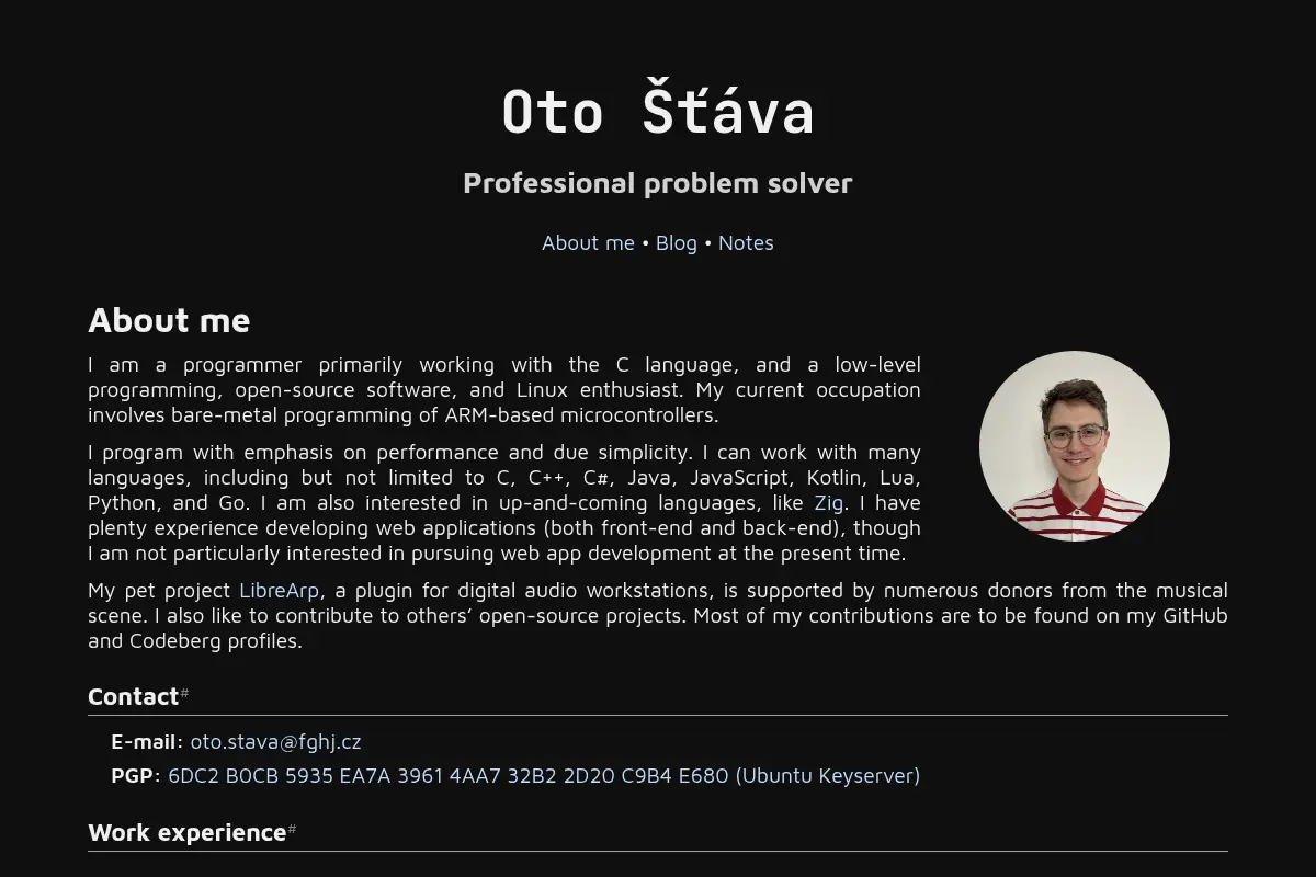About me – Oto Šťáva