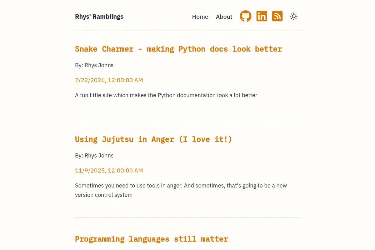 Rhys' Ramblings