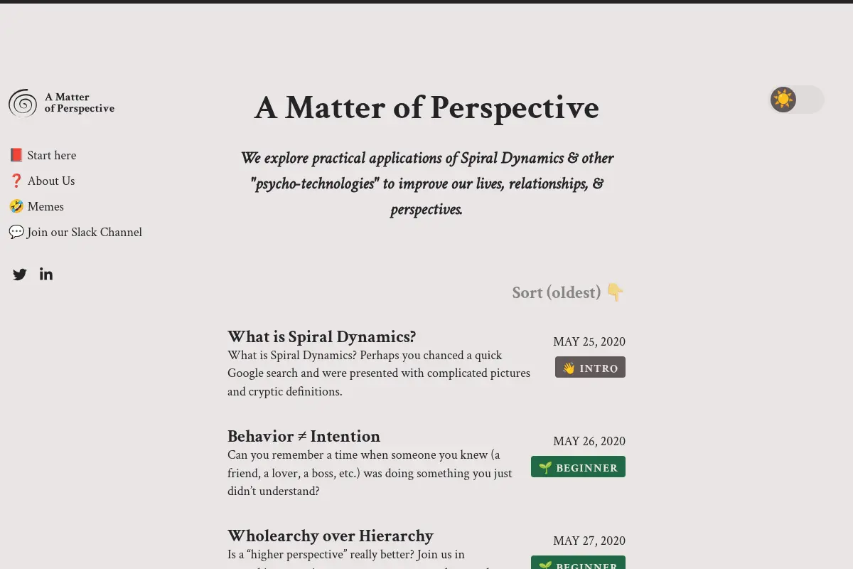 A Matter of Perspective