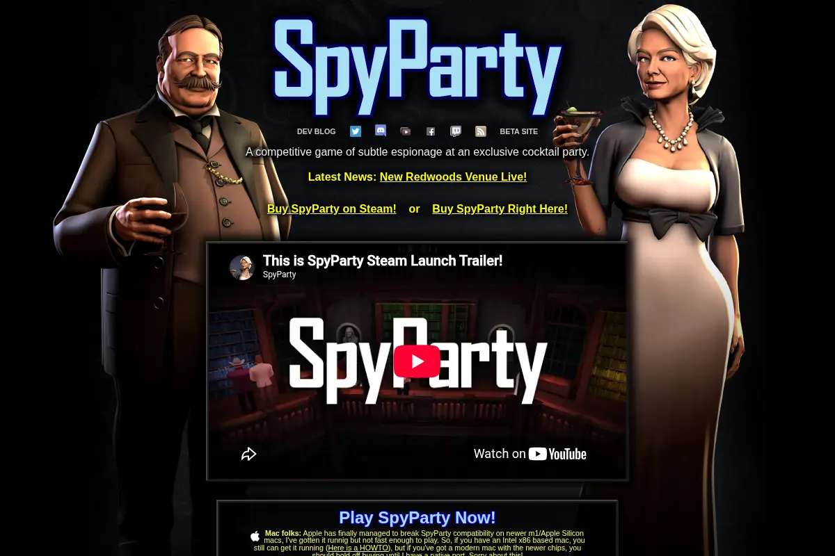 SpyParty - A Subtle Game About Human Behavior