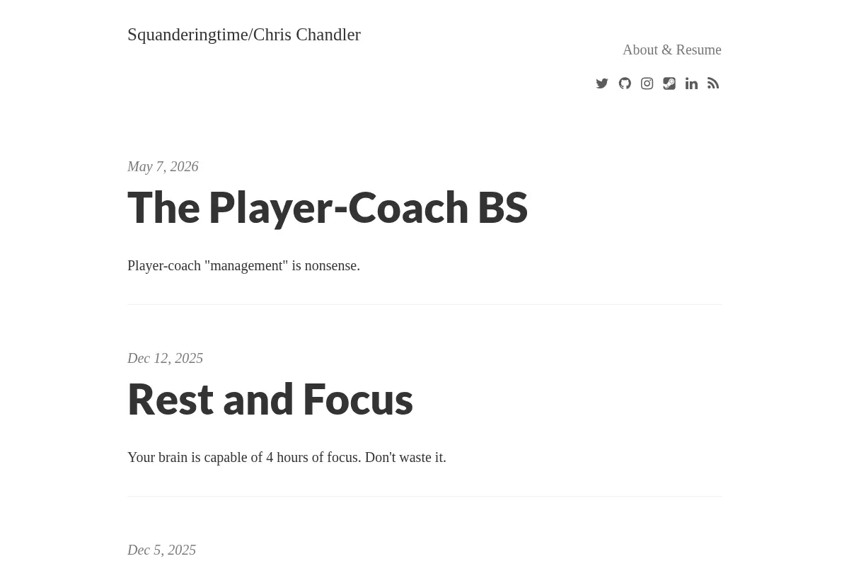 Squanderingtime/Chris Chandler
