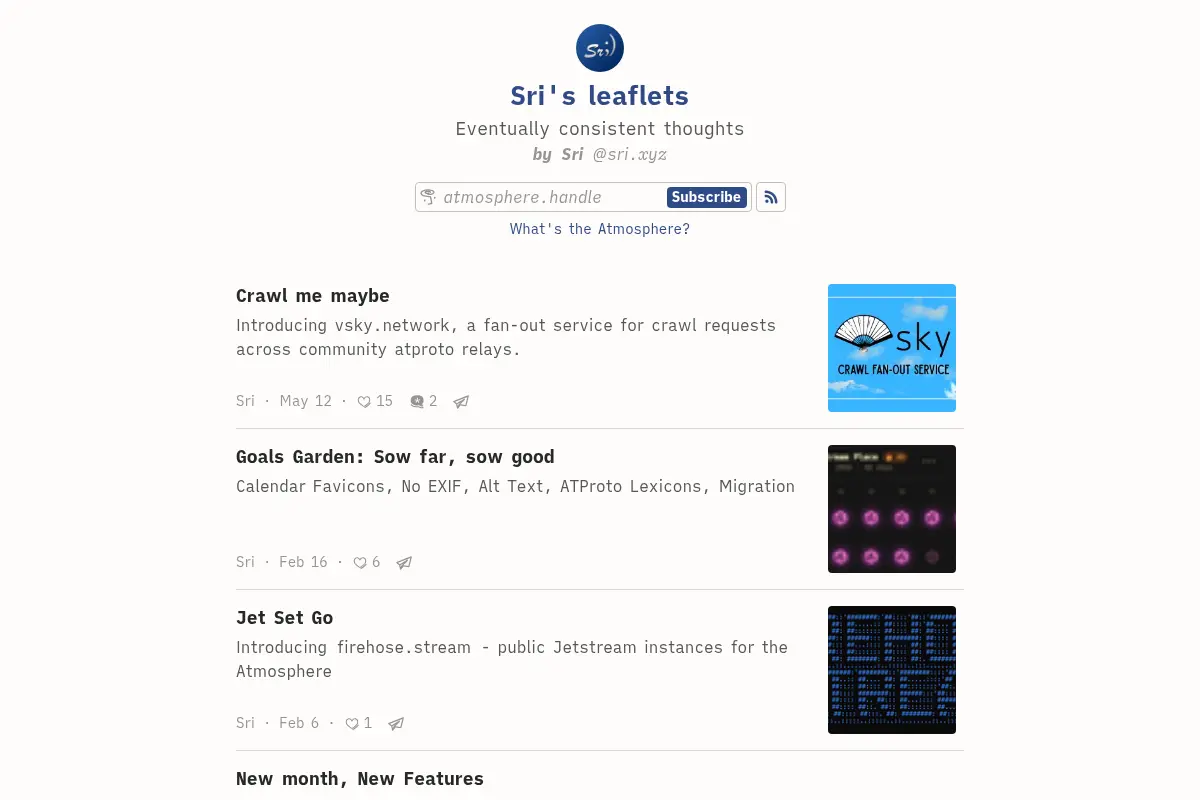 Sri's leaflets