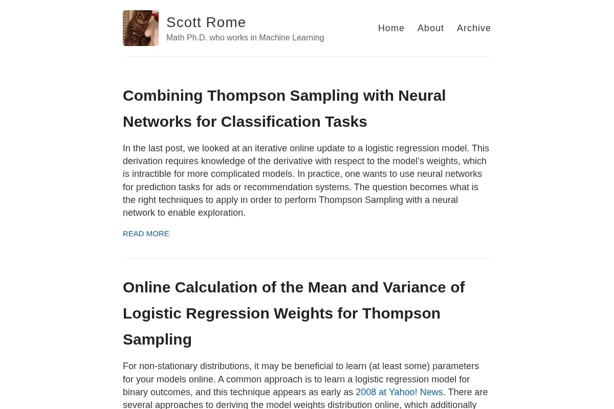 Scott Rome – Math Ph.D. who works in Machine Learning