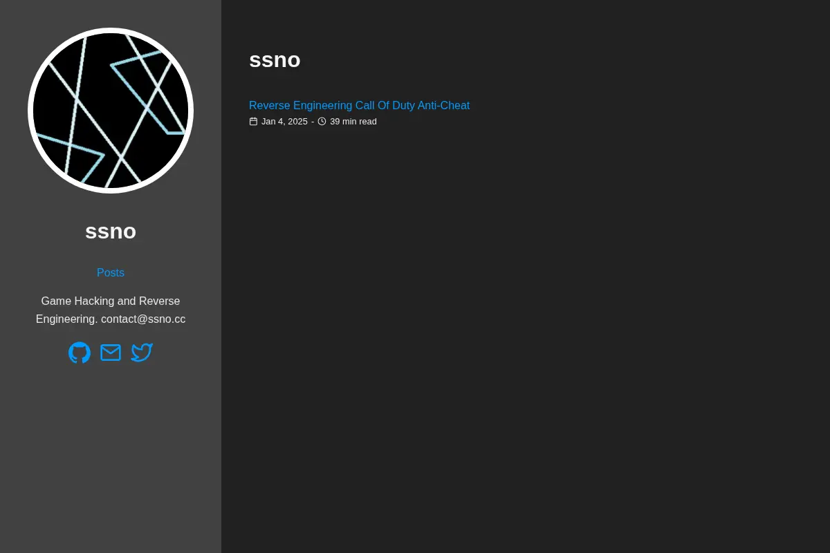 ssno - Game Hacking and Reverse Engineering