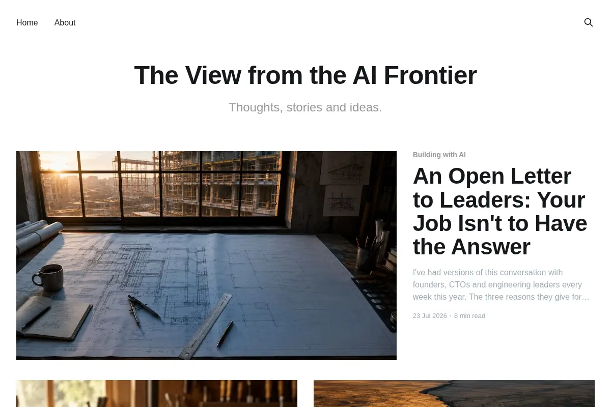The View from the AI Frontier