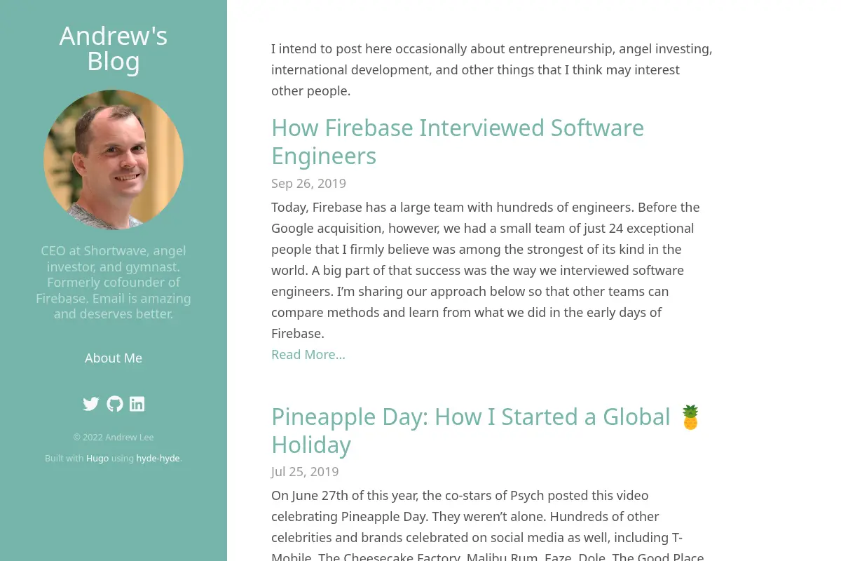 Andrew's Blog