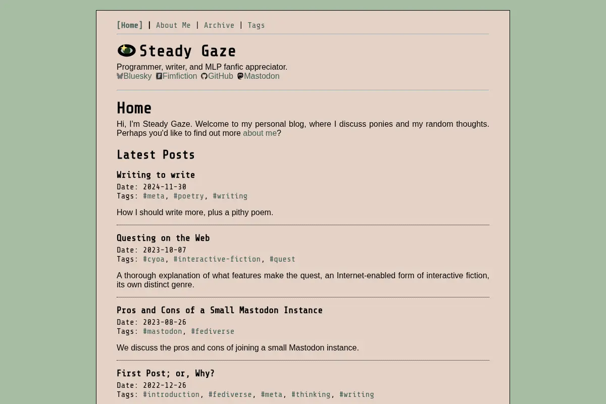 Steady Gaze's blog