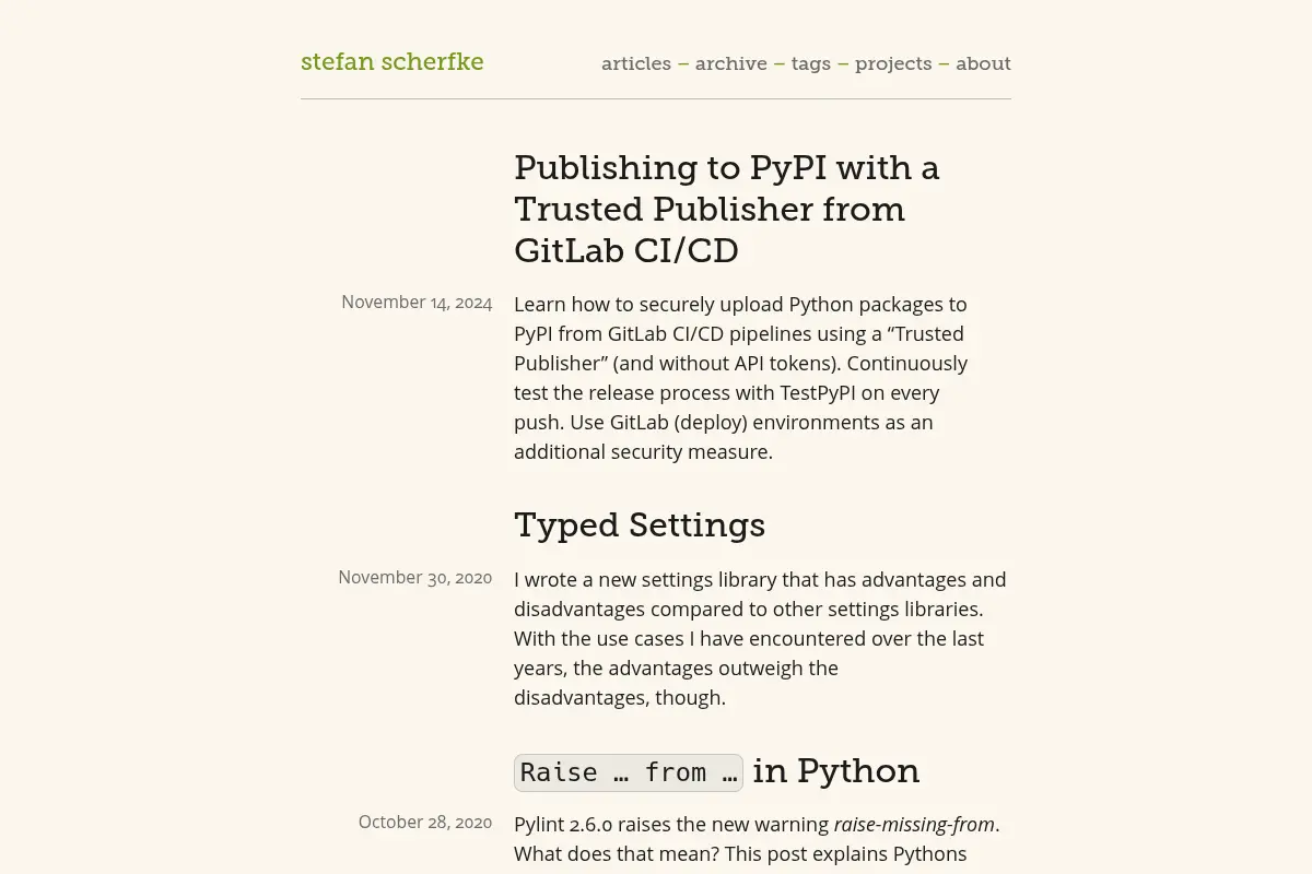 Articles – Stefan Scherfke
