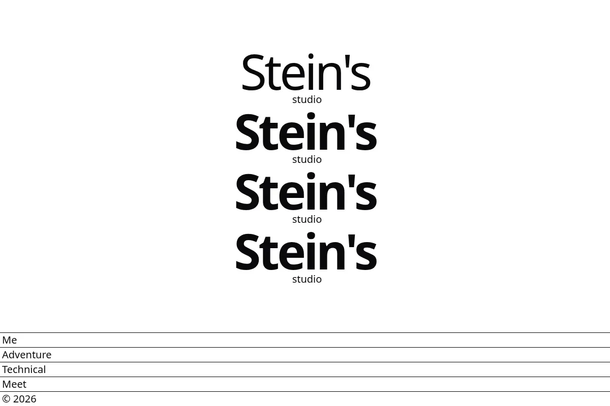Stein's studio