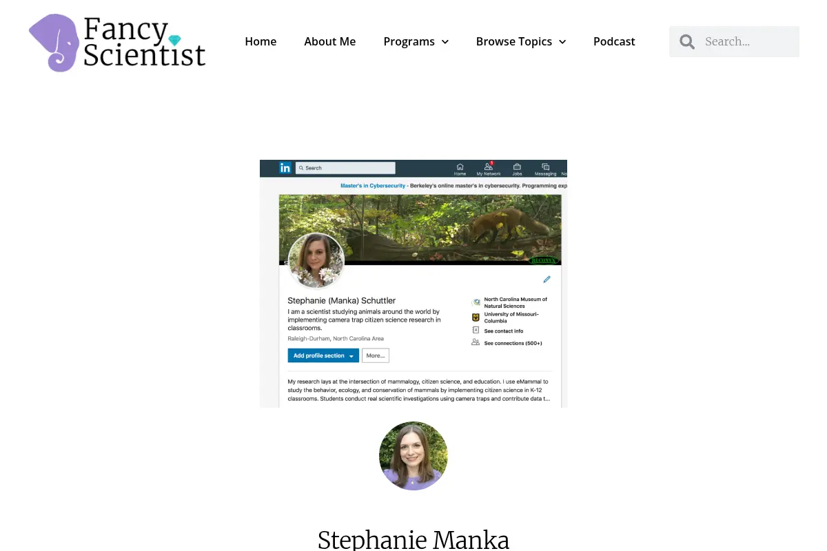 Scientists Need a Bio - Stephanie Manka, Ph.D.