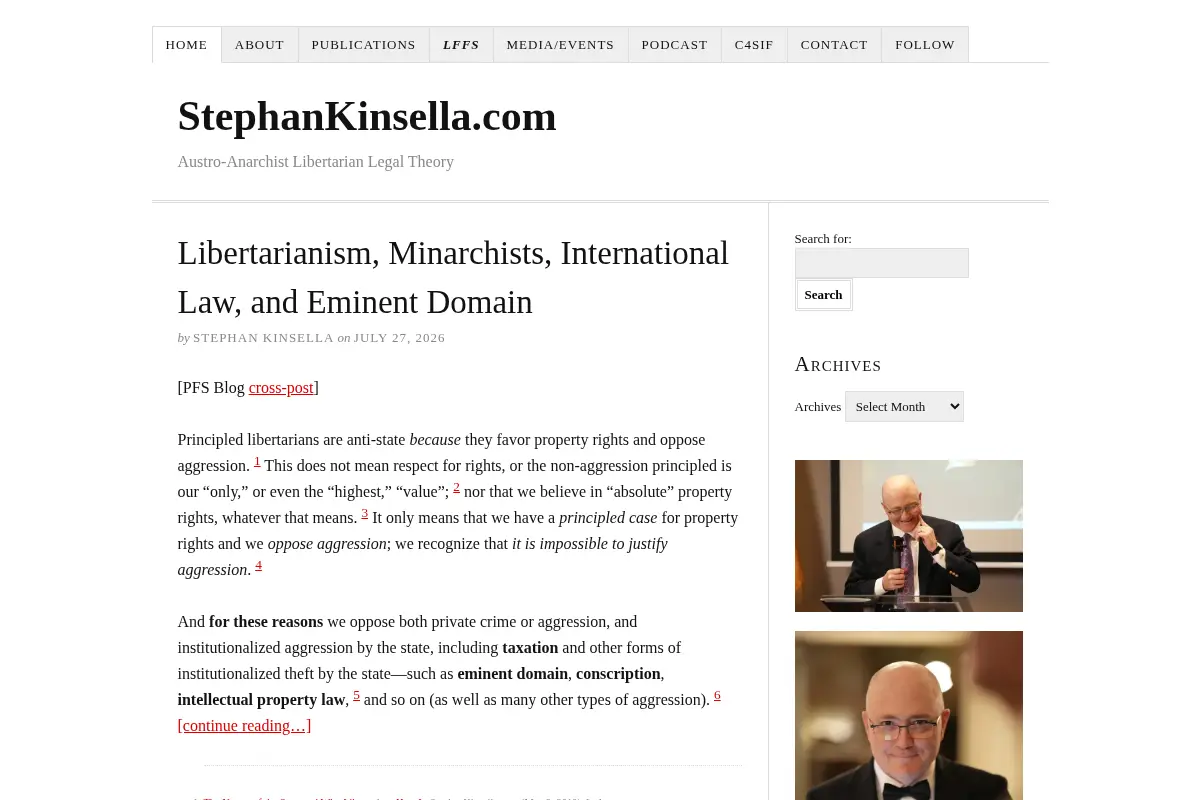 StephanKinsella.com — Austro-Anarchist Libertarian Legal Theory