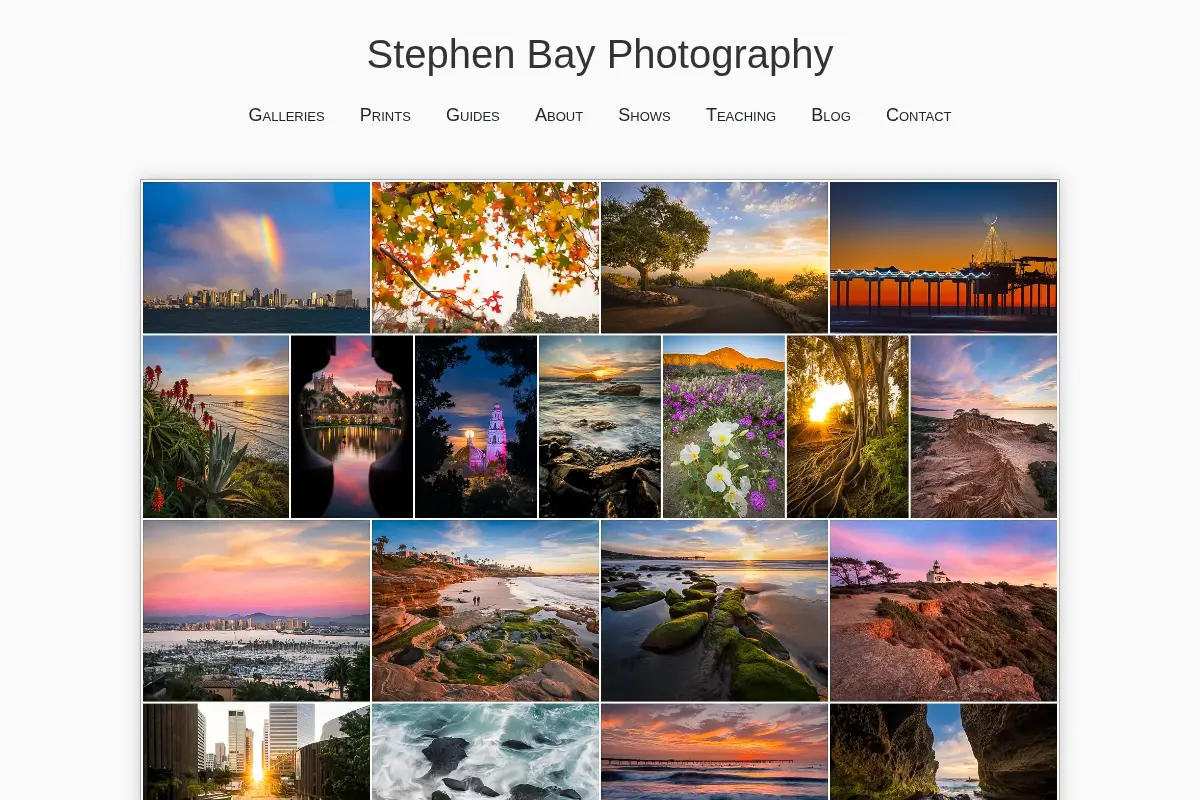 Fine Art Landscape Photography Prints of San Diego | Stephen Bay Photography