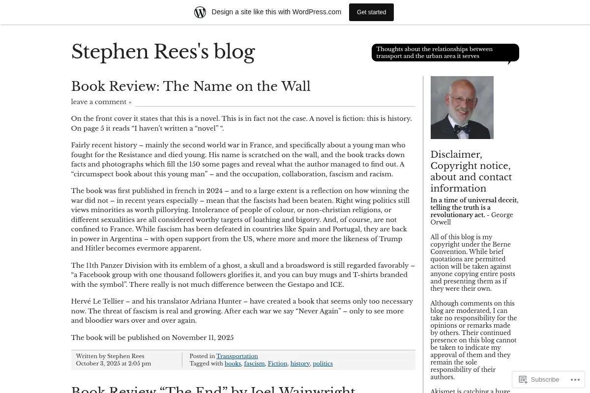 Stephen Rees's blog