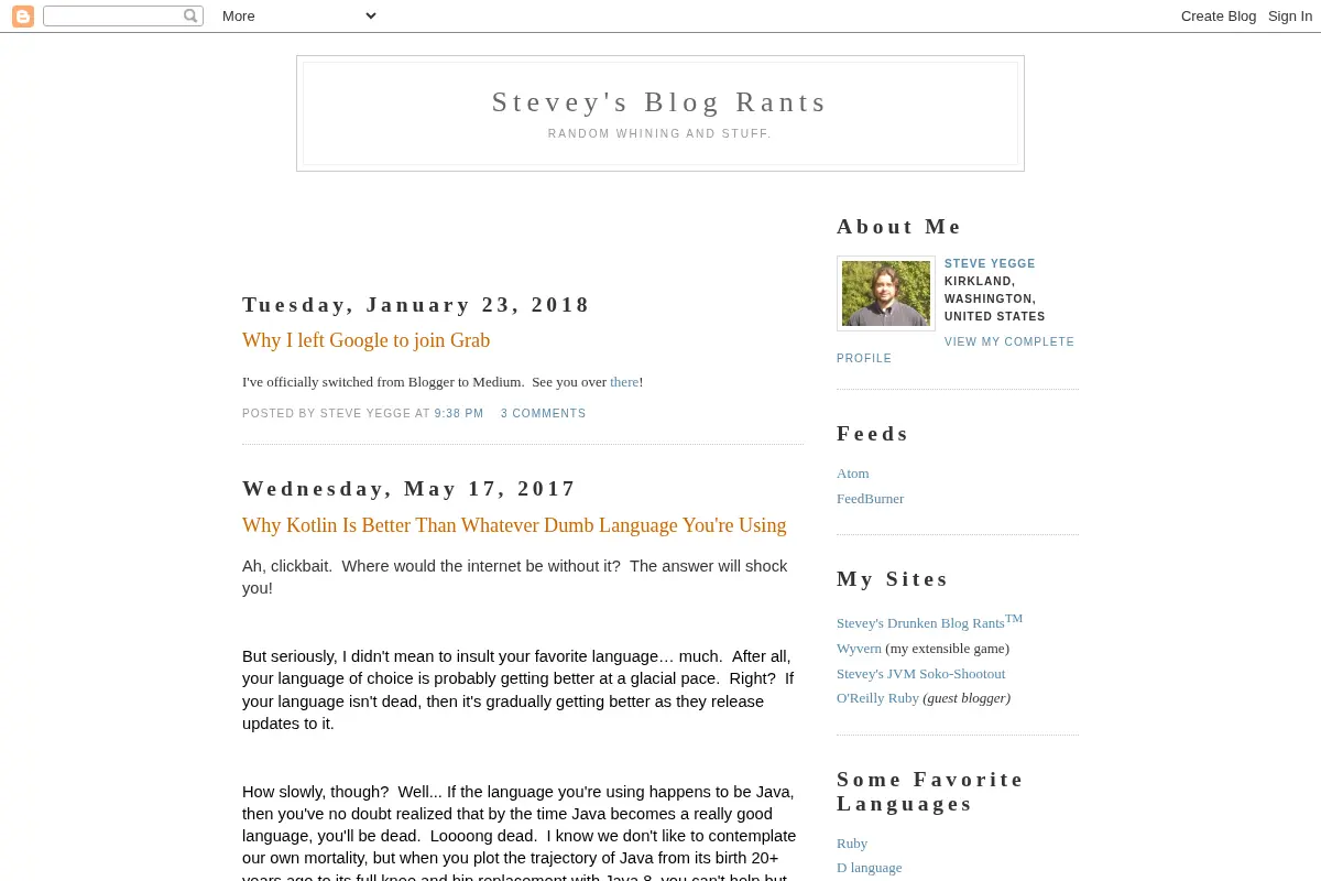 Stevey's Blog Rants