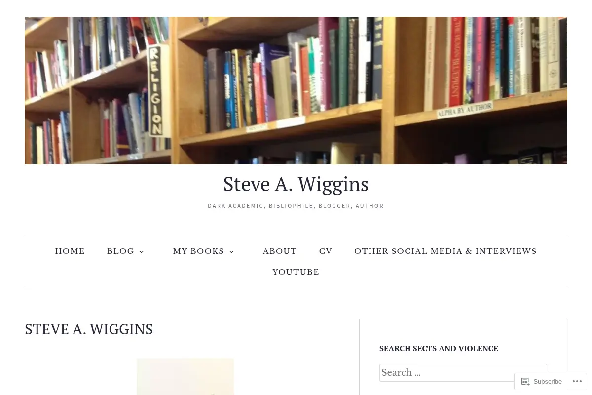 Steve A. Wiggins - Dark Academic and Bibliophile
