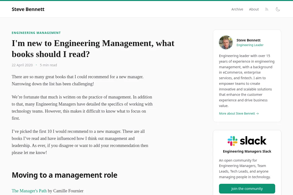 Steve Bennett - Engineering Leader
