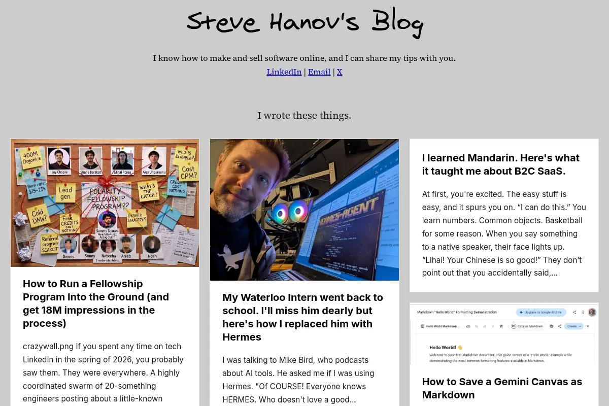 Steve Hanov's Blog