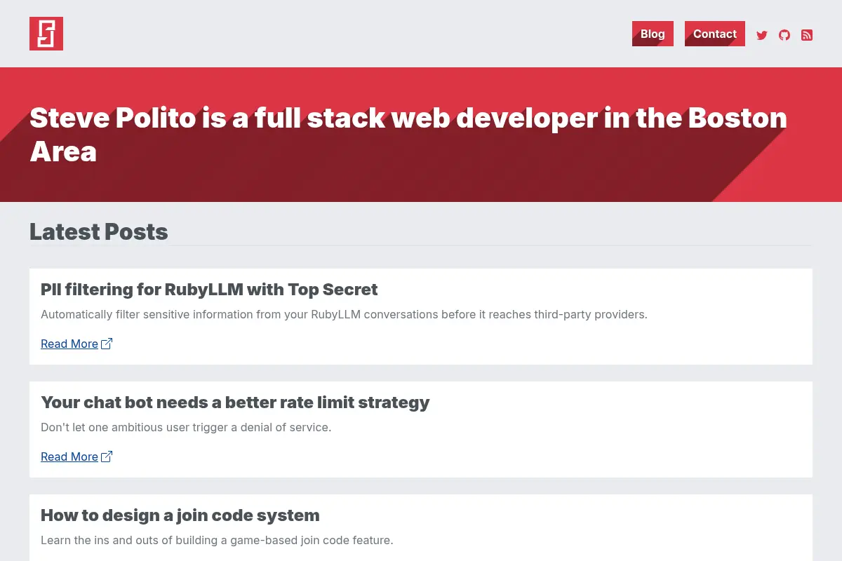 Steve Polito is a full stack web developer in the Boston Area