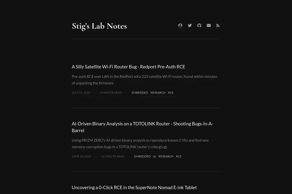 Stig's Lab Notes