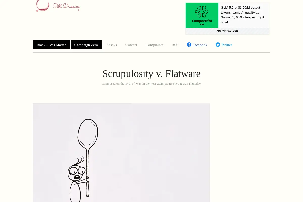 Scrupulosity v. Flatware