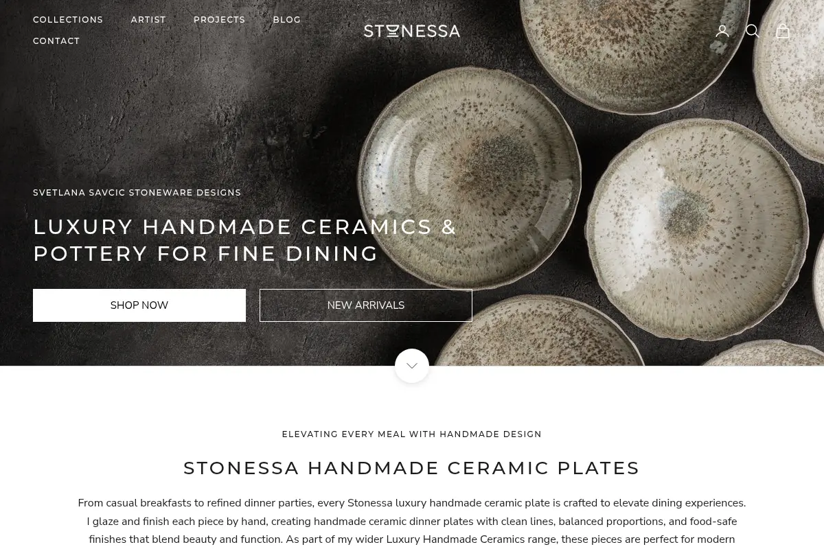 Luxury Handmade Ceramics – Plates, Bowls & Vases | Stonessa