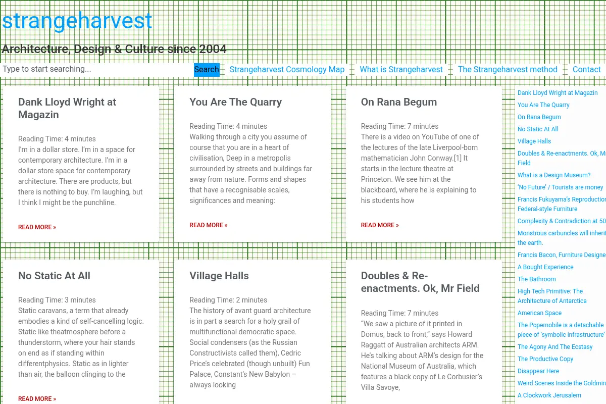 strangeharvest – Architecture, Design & Culture Since 2004