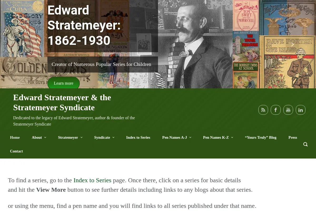 Edward Stratemeyer & the Stratemeyer Syndicate