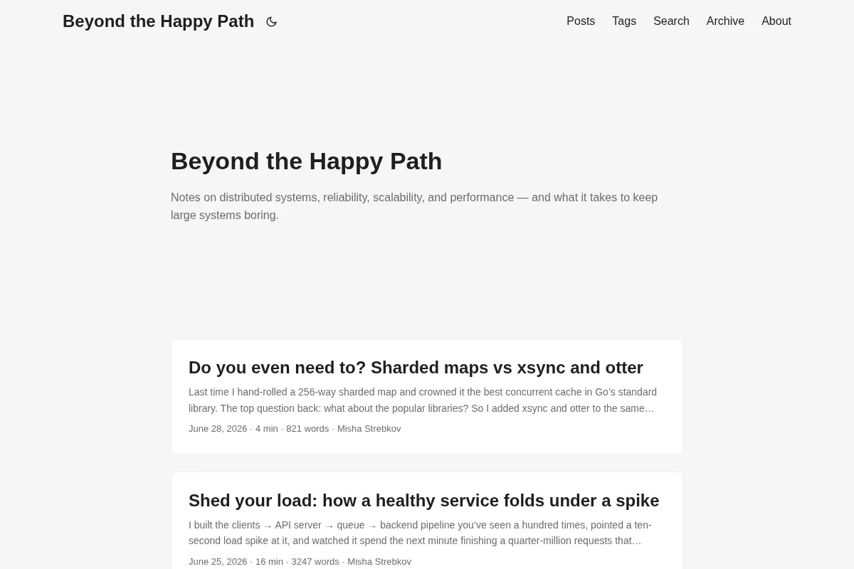 Beyond the Happy Path